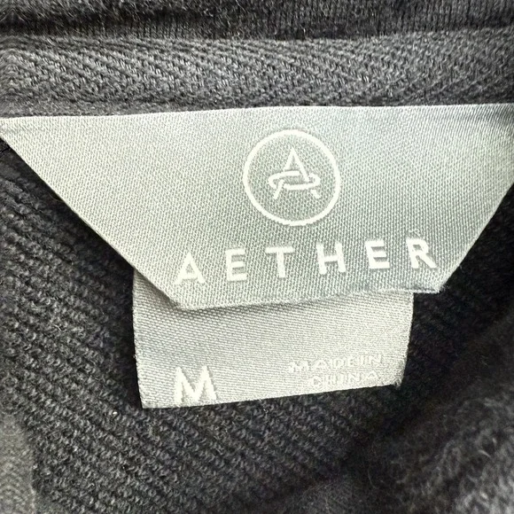 Aether Journey Pullover Womens M Black Hoodie Quiet Luxury $158 - Picture 5 of 9